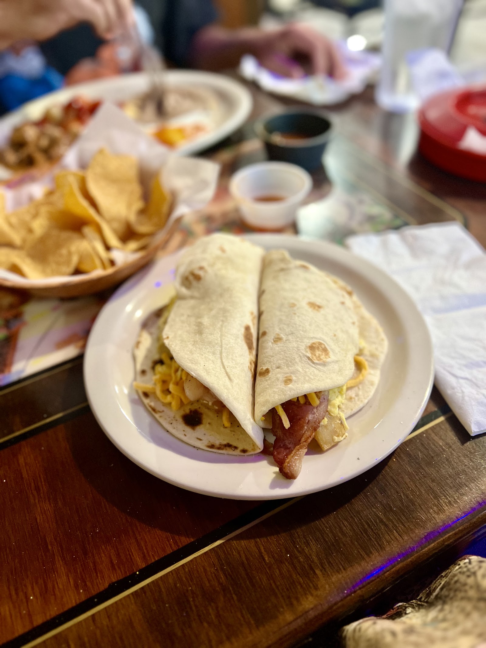 Carne guisada plate with homemade flour tortilla